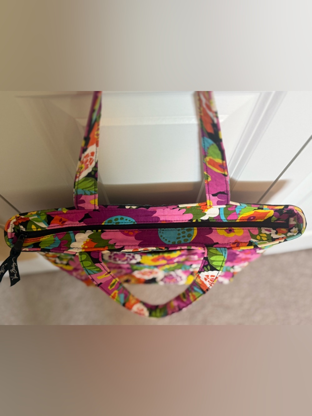 Vera Bradley VaVa Bloom Quilted Floral Tote Bag - Picture 6 of 10